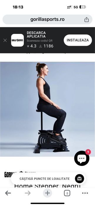 Home Stepper, Negru Gorilla Sports nou made in Germany pre 450 lei