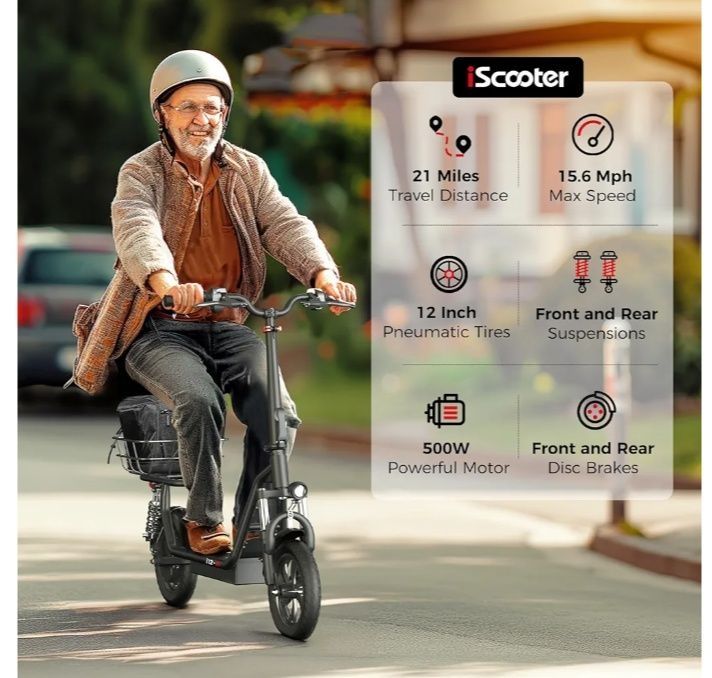 Bicicleta electrica trotineta electrica iScooter i12