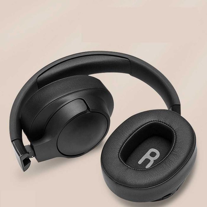 Set 2 bureti + Banda superioara pentru casti JBL Tune 780NC, 770NC, 760NC, 750BTNC, 720BT, 710BT 700BT - Negru - Spuma cu memorie - Piele ecologica