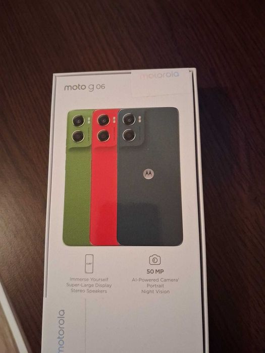 Motorola G06 128GB, чисто нов, неразопакован, 2 г. гаранция до 05.2028
