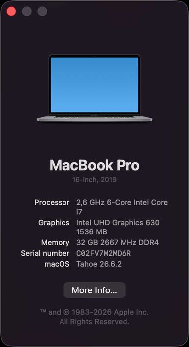 Apple MacBook Pro 16 инч 32 гб