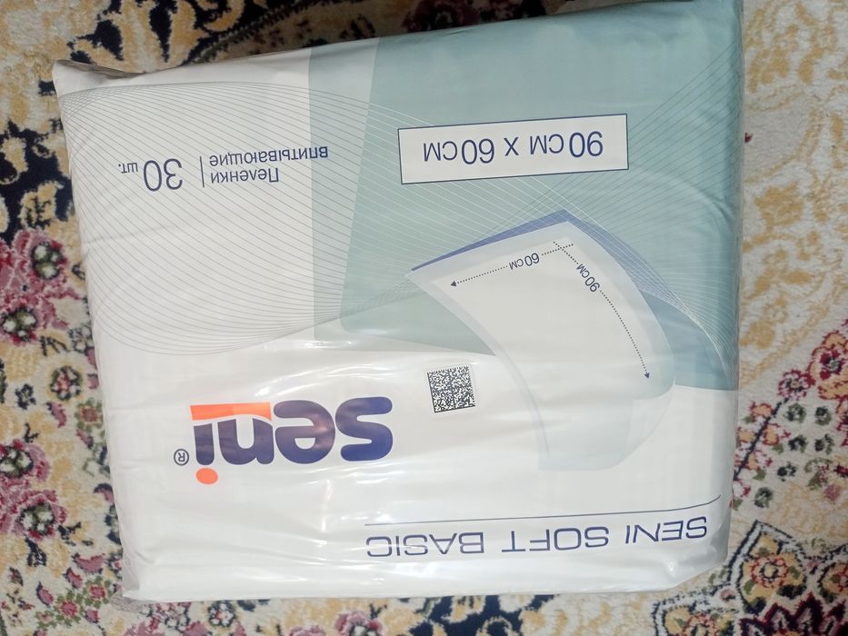 Пелёнки впитывающие Seni Soft Basic 90×60 (30 шт.)