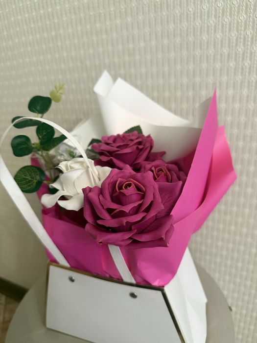 Букет мылный розы