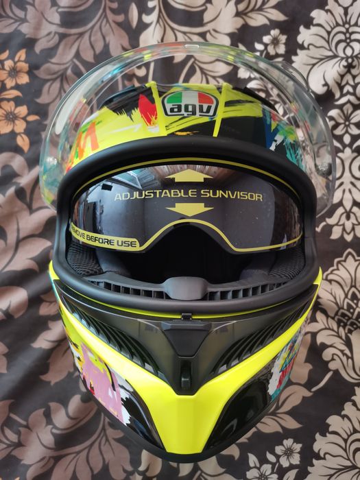 Каска за мотор AGV K3 Rossi Mugello Winter test 2019