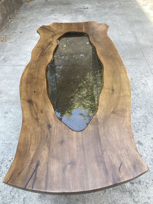 Трапезарна орехова маса 210 см