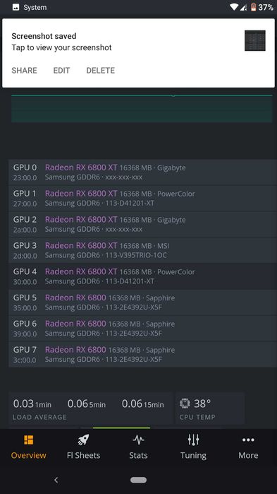 Mining Rig 6800XT x8 506 Mh