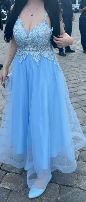 Бална рокля синя