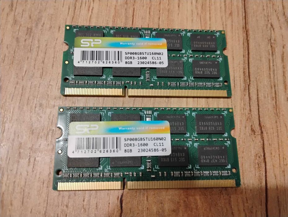 2x8GB DDR3 RAM 1600Mhz
