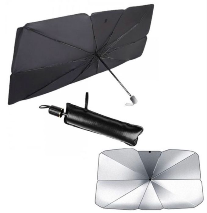 Сенник за предно стъкло 140x75см  (Чадър) 2 броя + 1 брой подарък