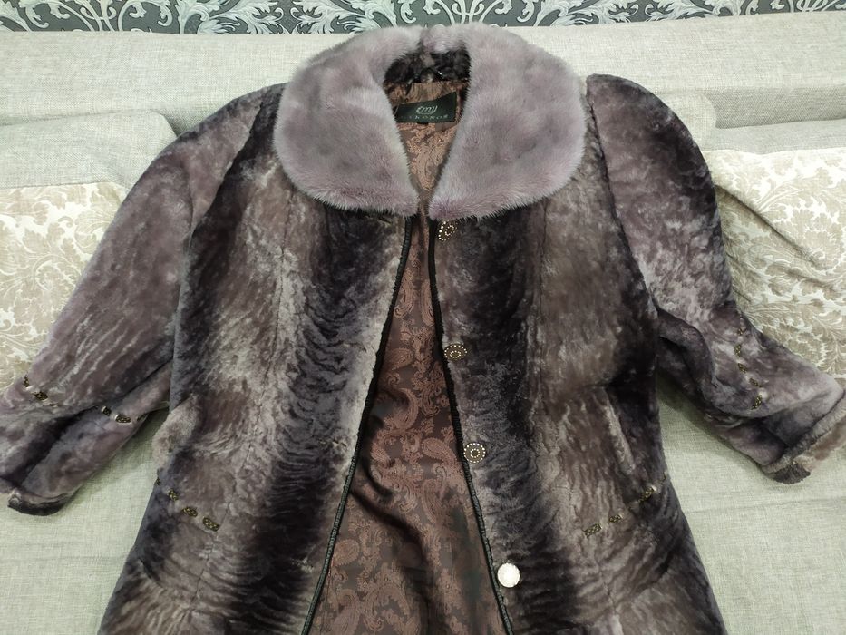 Шуба мутон облегченная.