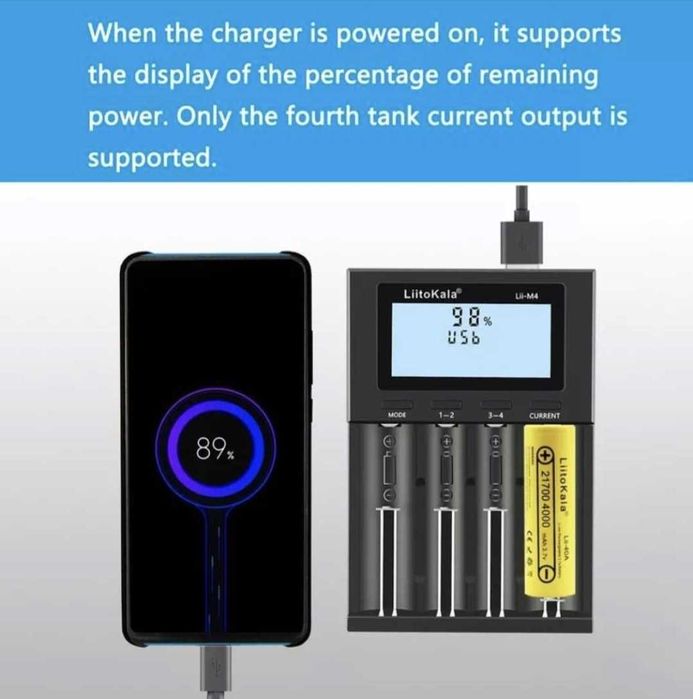 Incarcator inteligent pt acumulatori AA AAA 18650 14500 10440 20700