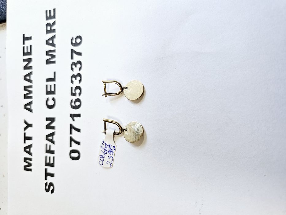 Vand cercei din aur 14 k 2.59 g cod 667
