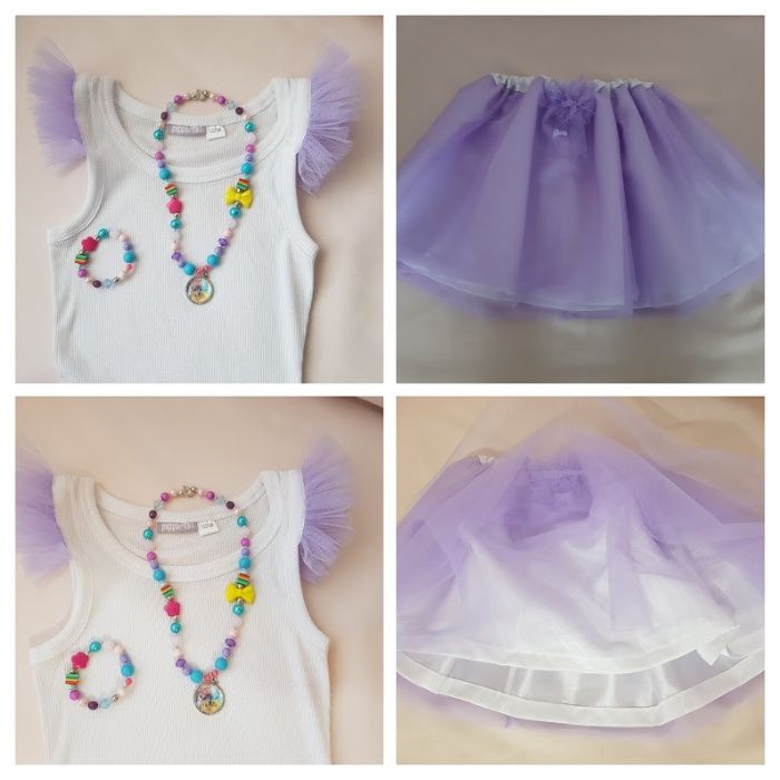 Set tutu si maieu 122/128 cm +la alegere set accesorii sau ochelari