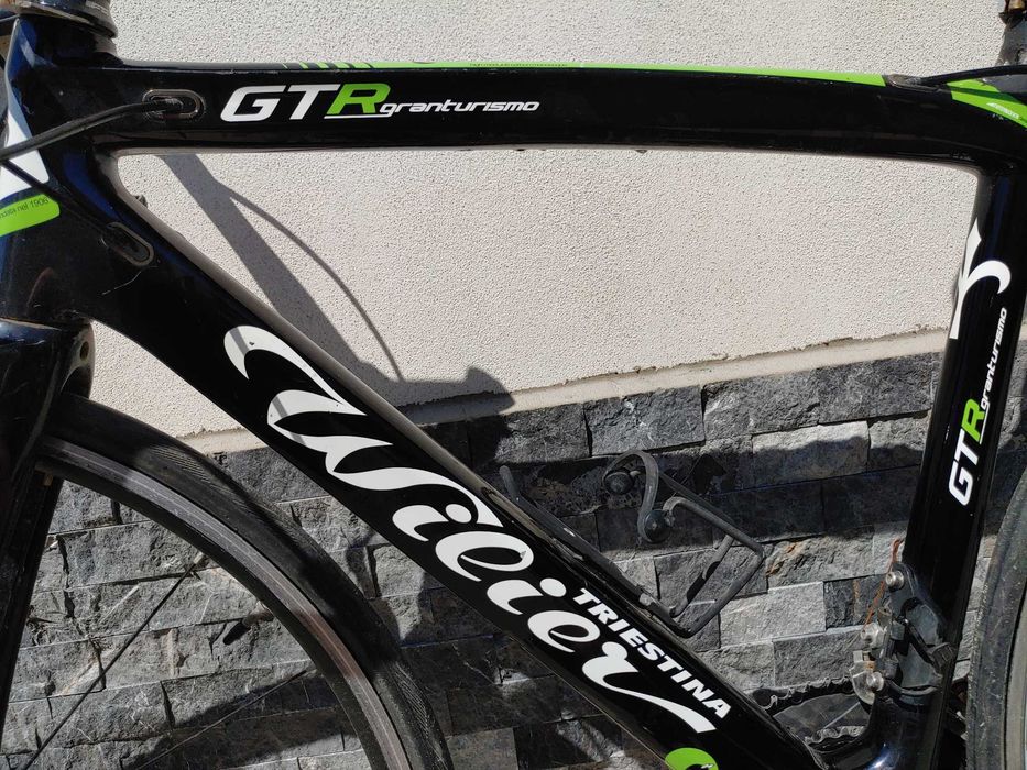 Bicicleta Cursiera Wilier Triestina Gran Turismo GTR Marime M 53 Full Carbon Negru + Verde