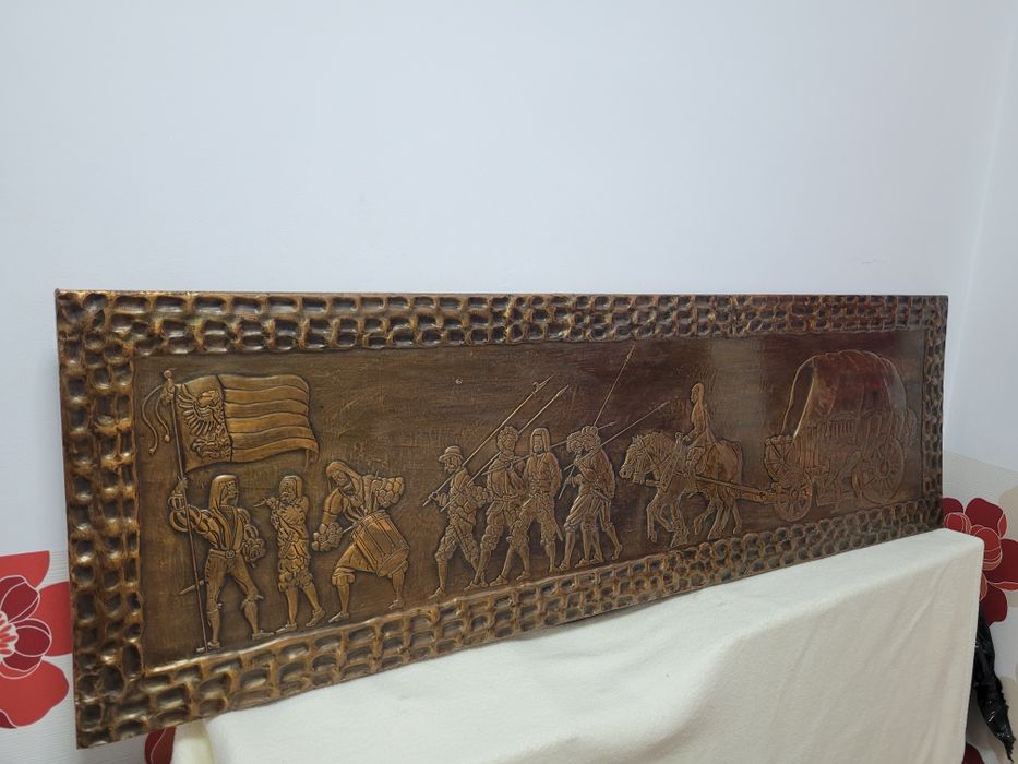 Медна картина пано 130х40 НАМАЛЕНА