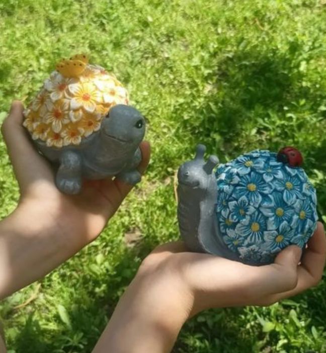 Садовые фигуры ёжик улитка черепаха