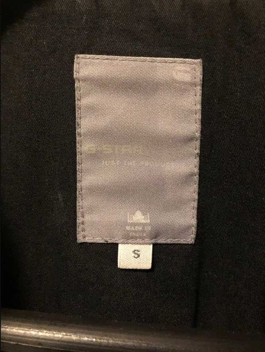 G-star Raw черно вталено яке от изцяло естествена кожа, размер XS/S
