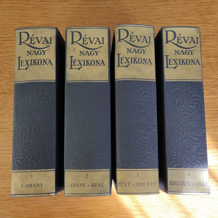 Revai ( Révai ) NAGY LEXIKONA - VOL 1 - 4