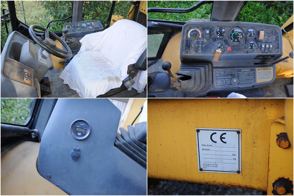Buldoexcavator Caterpillar 428C an 1998 ore 3.700H, acte import Italia