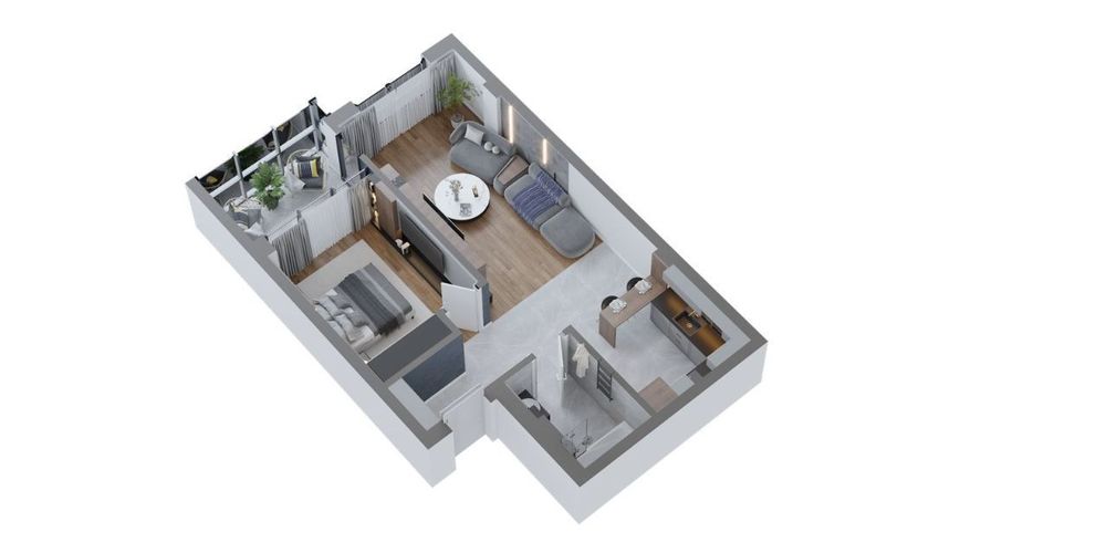 Ap. 2 Camere - Dezvoltator: Comat Towers, 59mp, Păcurari