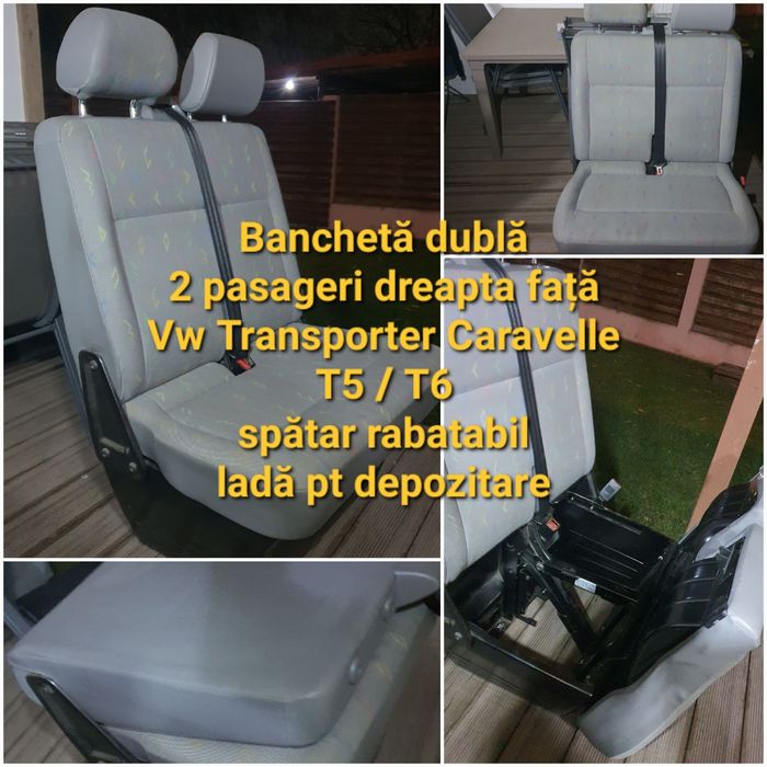 Banchete AUTORULOTA semi rabatabile CAMPER scaun 2 dreapta fața T5 T6