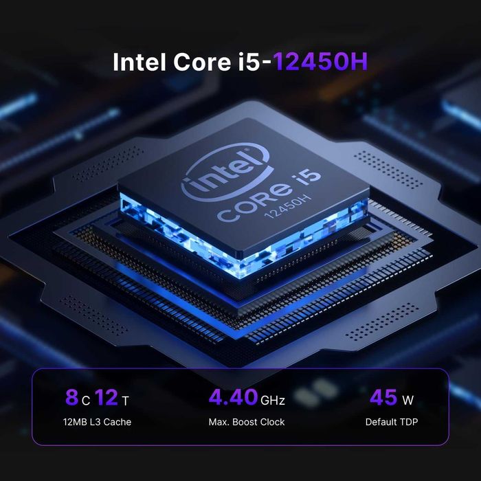 Mini PC Мини Пк BOSGAME Effizen P2 Intel Core i5 12450H 16GB / 500GB