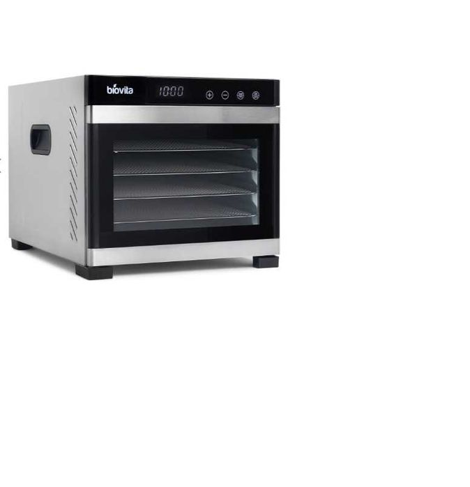 Deshidrator cu 6 tăvi Biovita DELUXE-6, carcasă și tăvi din inox de 33x31 cm
