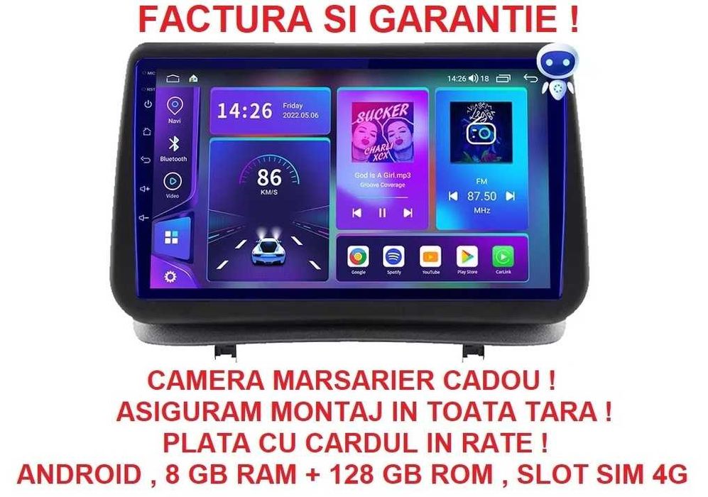 Navigatie Renault Clio 3 din 2006 - 2019 Noua Garantie 2GB 4GB 8GB RAM