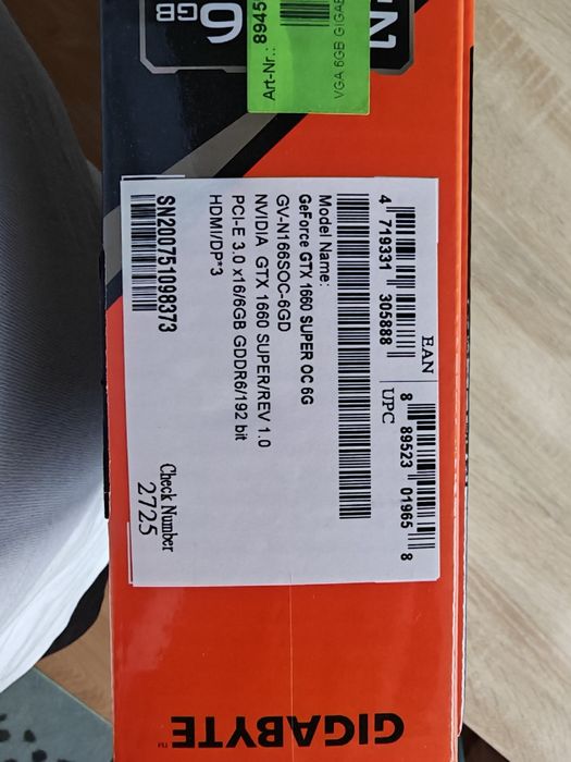 Gigabyte GeForce® GTX 1660 SUPER™ OC 6G