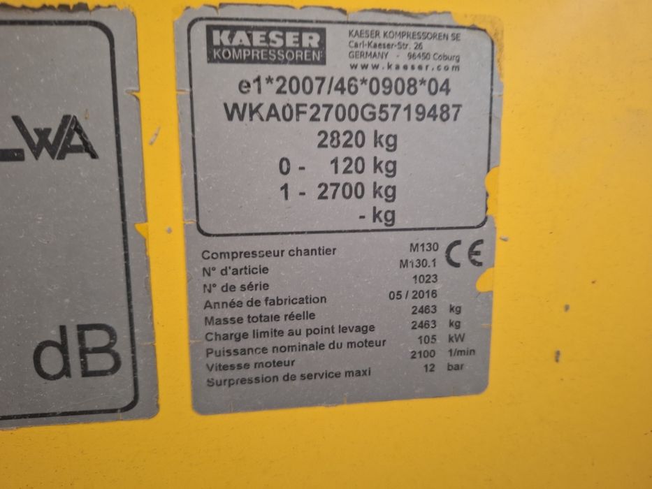 Motocompresor KAESER M130,an 2016