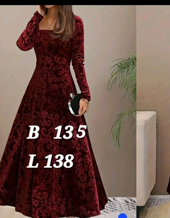 Superbe rochii lungi, material jacquard catifea,  marimea 54,si 52