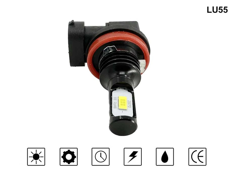 H8 H9 H11 Becuri auto LED 6000k luminozitate mare rezistente la impact