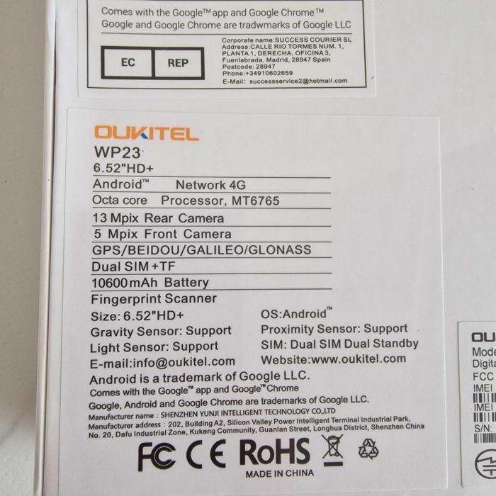 OUKITEL WP23 Telefon Mobil , 4 + 3 GB RAM, 64GB
