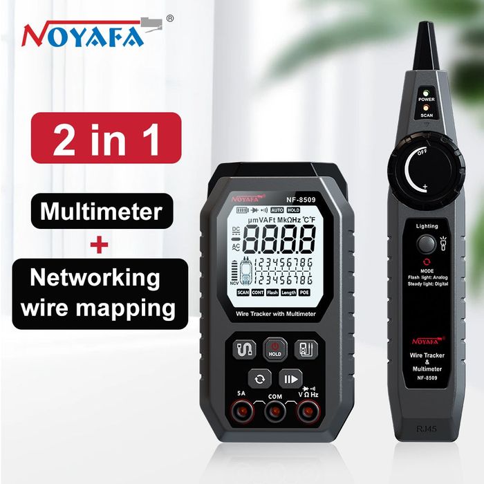 Noyafa NF-8509 2 в 1 проволочном трекере и мультиметр