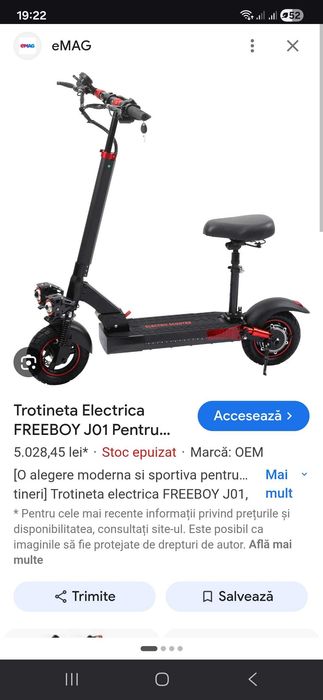 Trotineta electrica NOUA J01 SIGILAT 16A 800w nu dualtron myria xiaomi