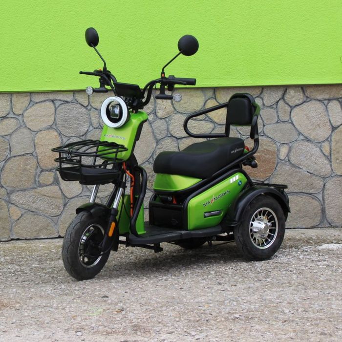 Двуместна електрическа триколка Pudding 1800W-48V-20Ah GREEN