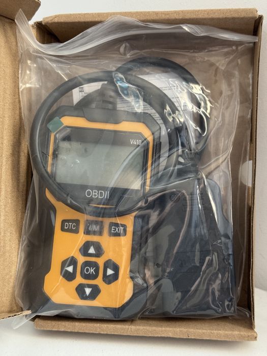 Tester auto diagnoză OBD2 V410, citire și ștergere coduri, compact, alimentare OBD