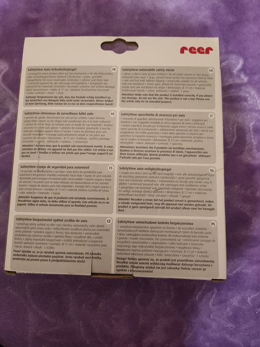 Oglindă Reer SafetyView 8601 pentru scaunul din spate pentru bebeluși