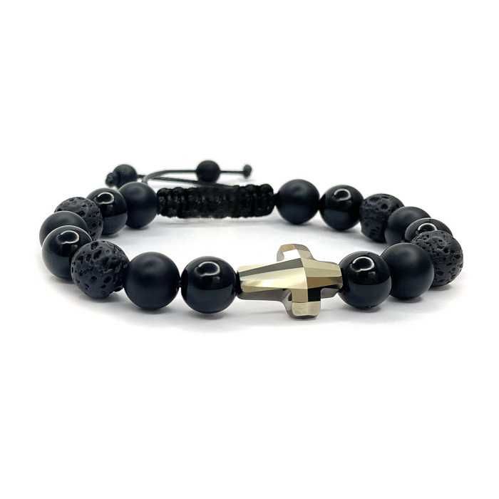 Мъжка Гривна с Кристален Кръст Сваровски/Swarovski