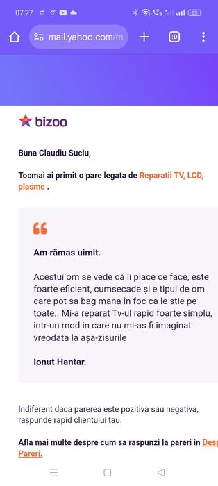 Reparatii televizoare la domicilul clientului