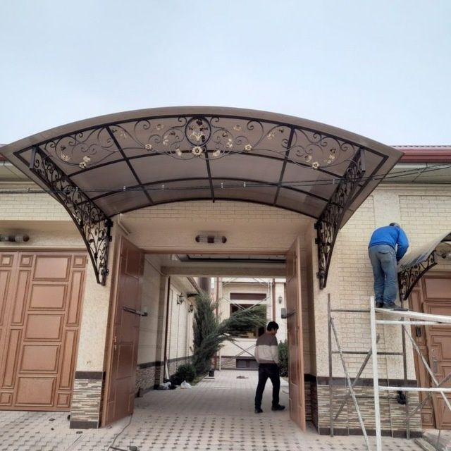 Навес Naves leksan steklo oynali Навес, казирок ,хайтек, классика неок