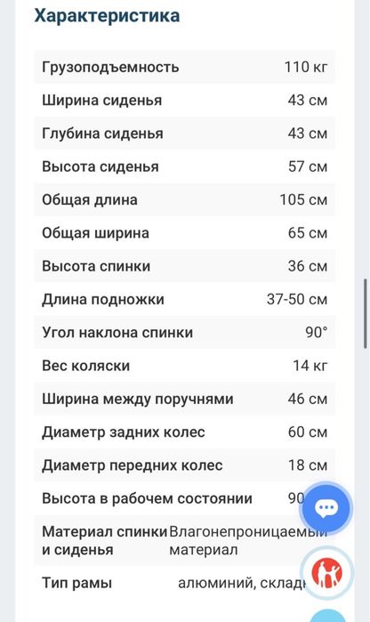 Инвалидная коляска (новая)
