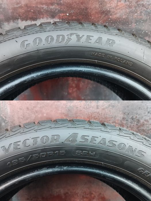 2бр. всесезонни гуми 195/50/15 GoodYear Vector 4 Season 
dot23
8mm
Мно