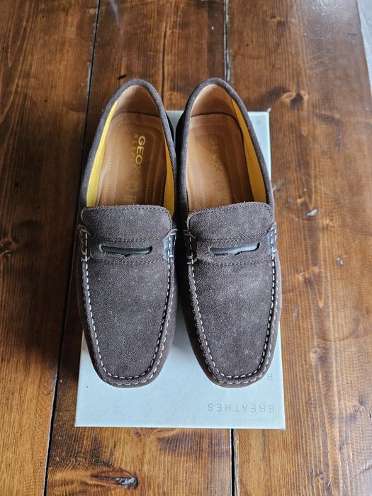 Mocasini Geox piele întoarsă