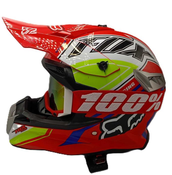 Кросов комплект каска ризница очила и ръкавици