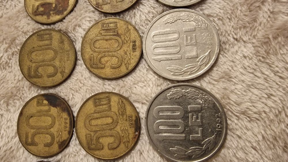 Monede vechi de colecție 100 lei 50 lei
