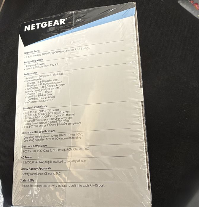 Switch nou sigilat 2 bucati Netgear  GS105 / GS108