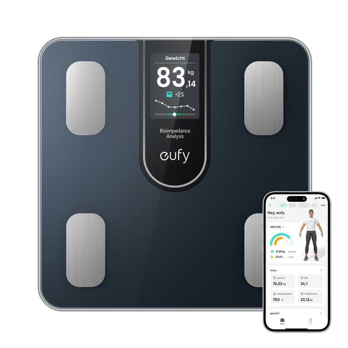 eufy Smart Personal Scale C20,цифрова везна,с Bluetooth,16 параметъра