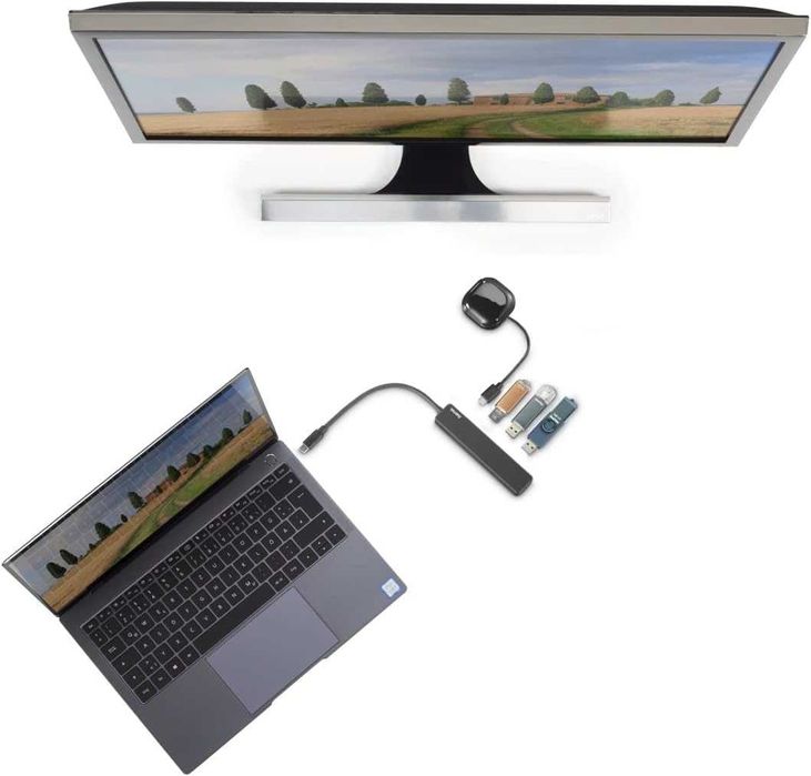 Hama 5-в-1 USB-C Hub 4K HDMI, 100W PD & 3x USB-A