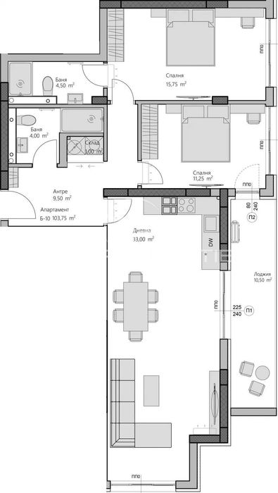 Продава се Тристаен апартамент в Пловдив, Христо Смирненски - 122 кв.м за 1477 €/кв.м - Снимка #6